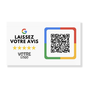1 Carte de Visite PVC - QR Code - Avis Google Maps